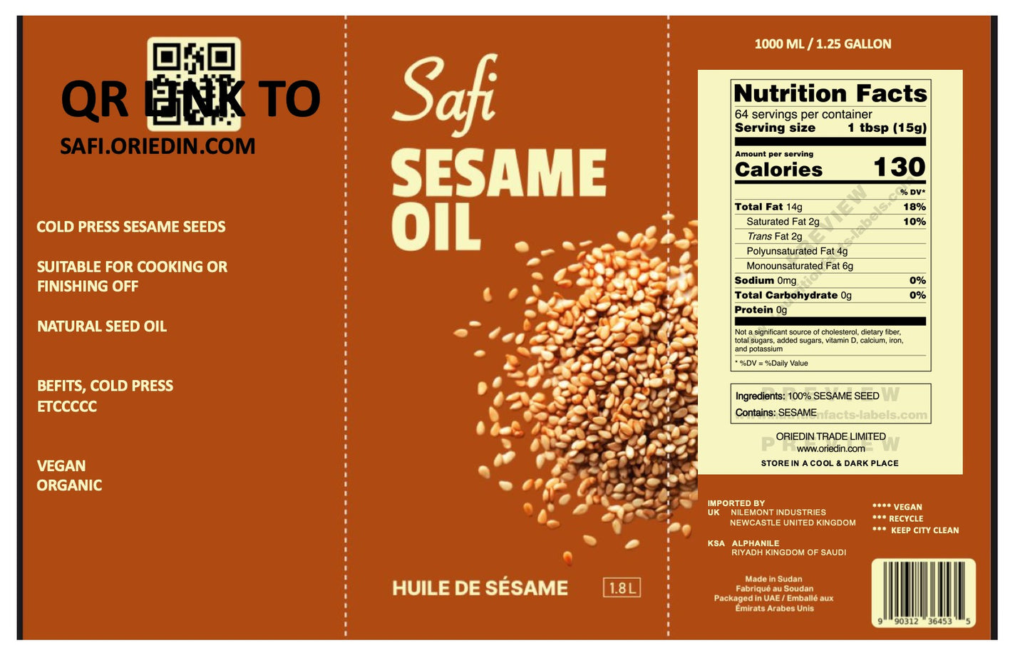 Safi Sesame Oil